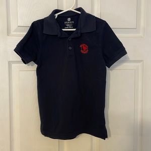 Primrose uniform navy blue pique polo short sleeve